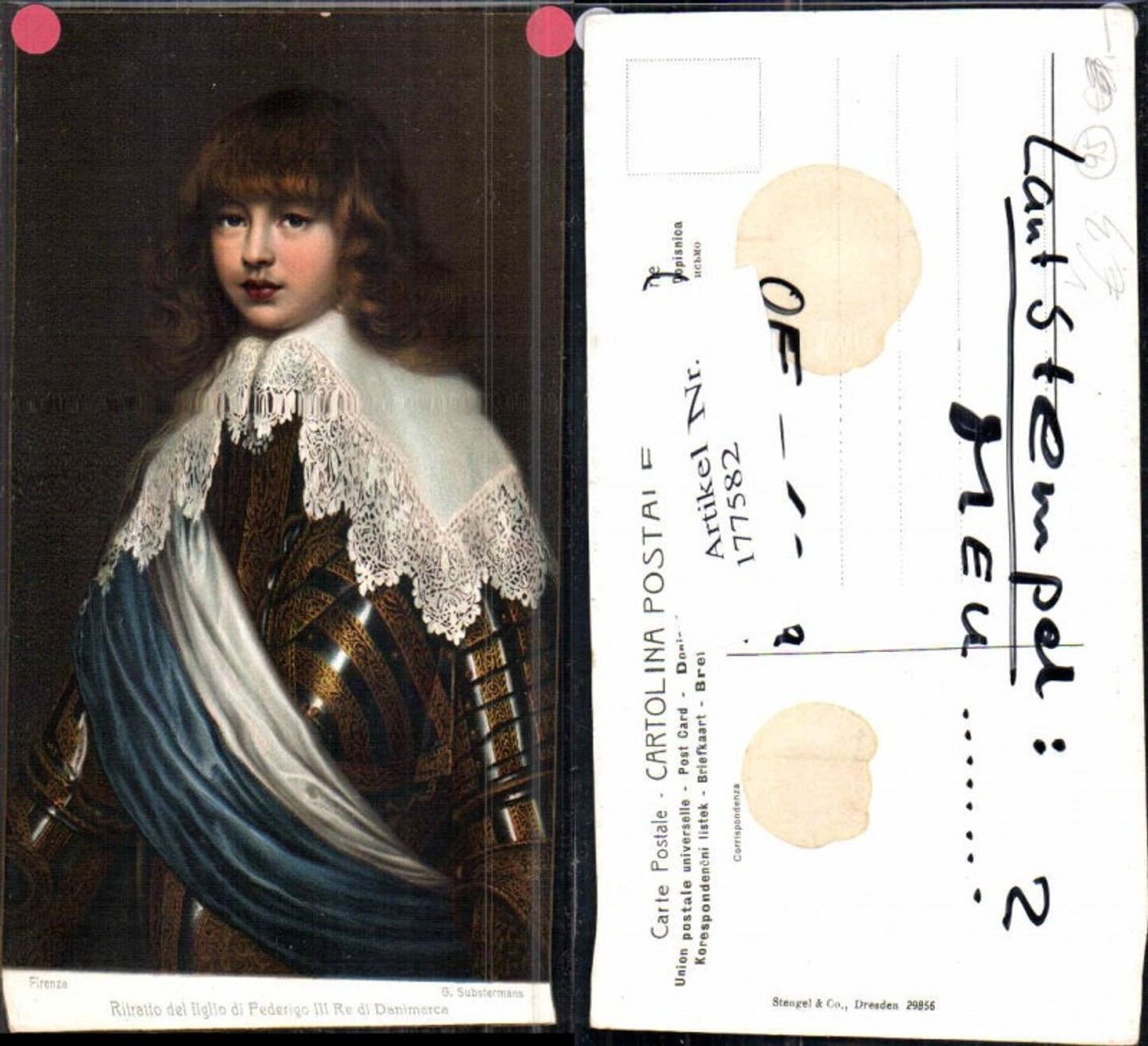 177582,Künstler AK Stengel & Co. 29856 Ritratto del figlio Federigo Danimarca