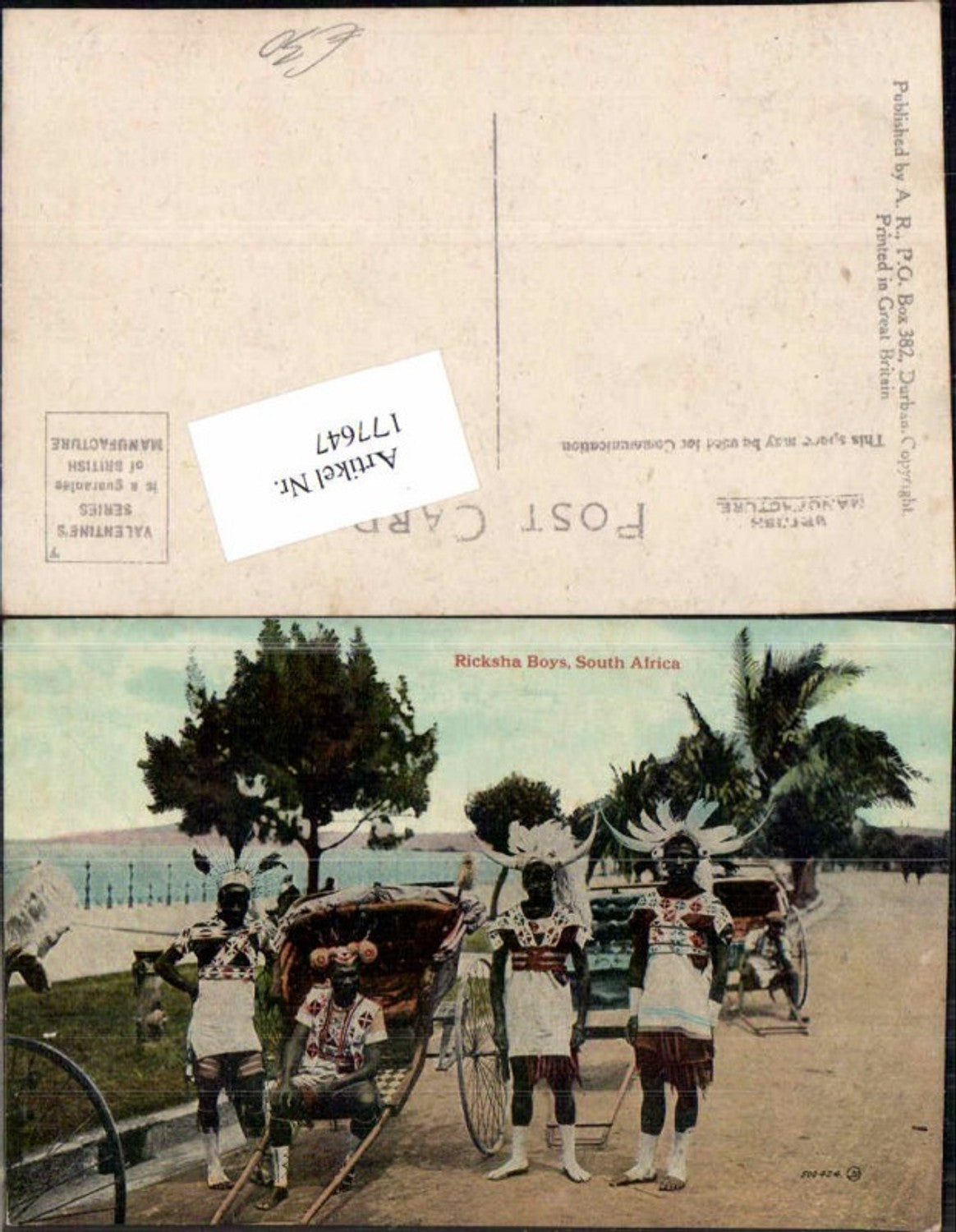 177647,Südafrika Southafrica Ricksha Boys Rickshaw Durban Eingeborene Neger Typen