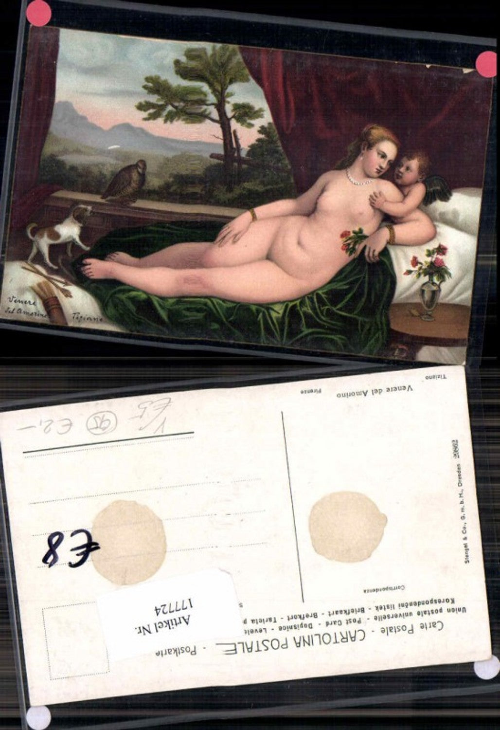 177724,Künstler AK Stengel & Co 29862 Tiziano Venere del Amorino