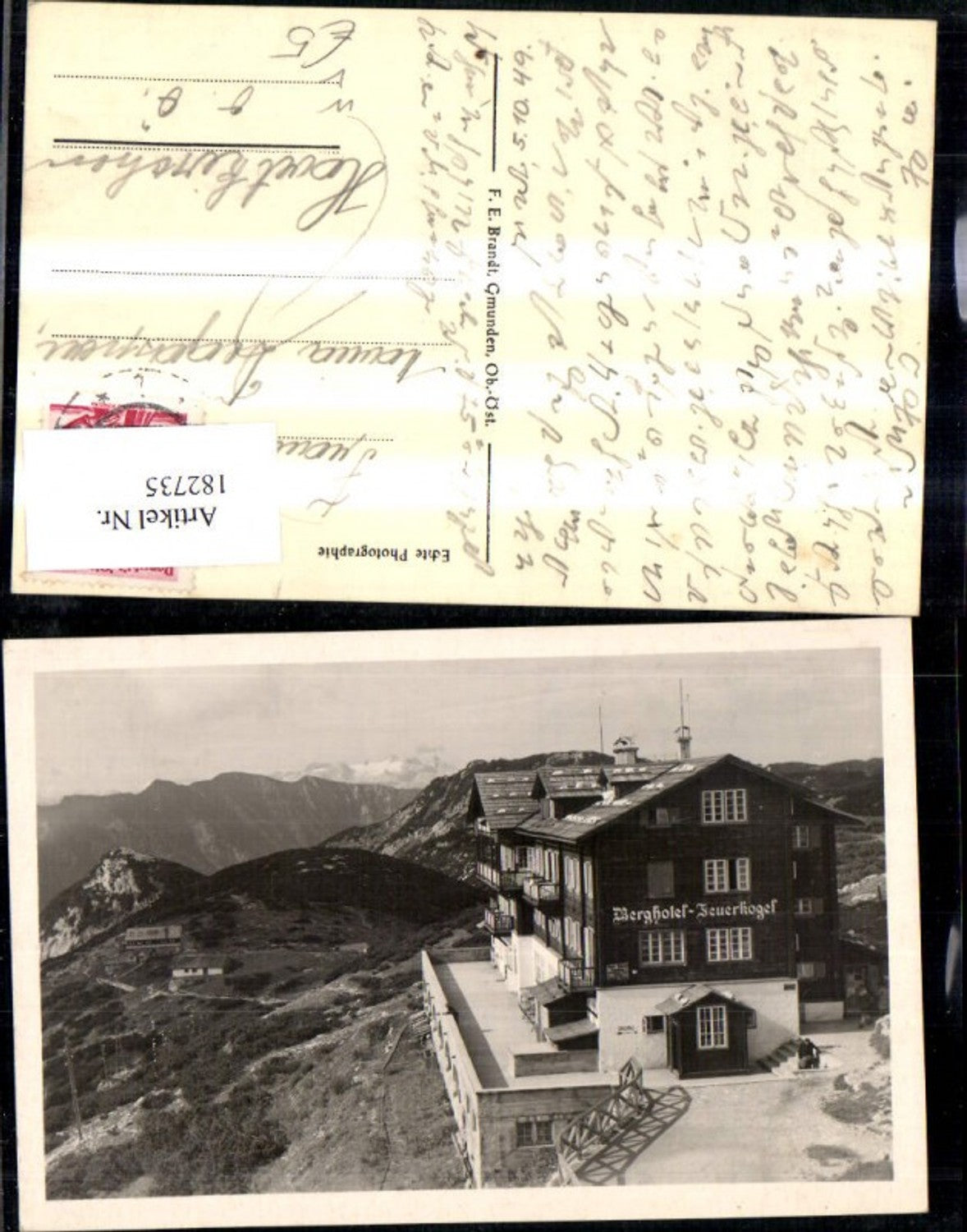 182735,Ebensee Berghotel Feuerkogel pub F. E. Brandt