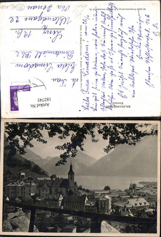 182745,Ebensee Teilansicht Salzkammergut pub F. E. Brandt 6243