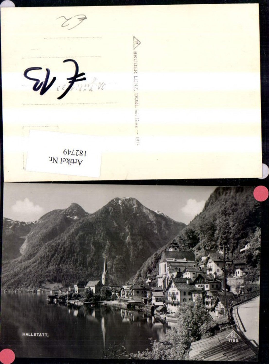 182749,Hallstatt Teilansicht 1933