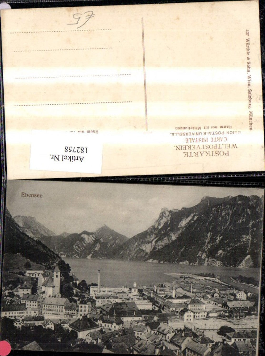 182758,Ebensee a. Traunsee Teilansicht