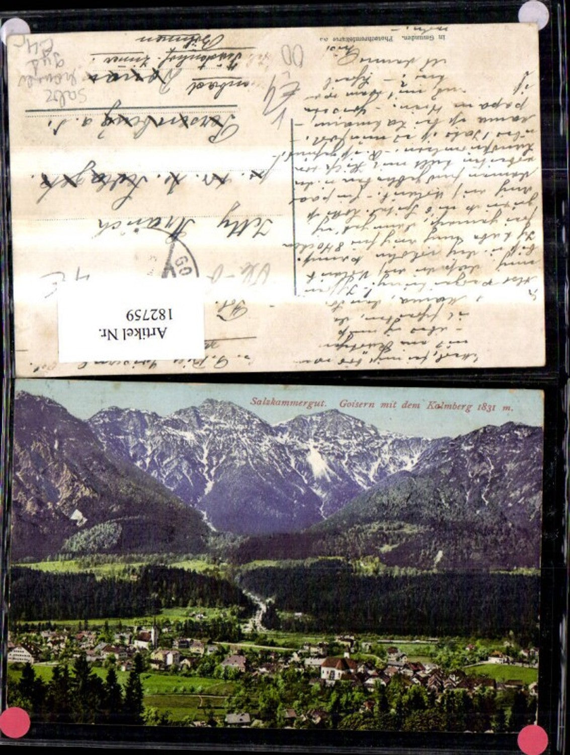 182759,Goisern m. d. Kolmberg Salzkammergut pub F. E. Brandt