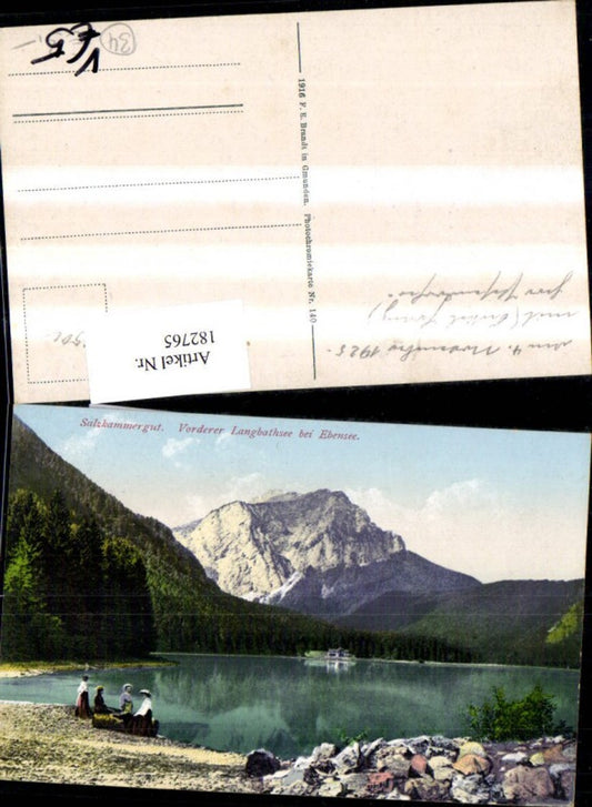 182765,Salzkammergut Vordere Langbathsee b. Ebensee pub F. E. Brandt 140