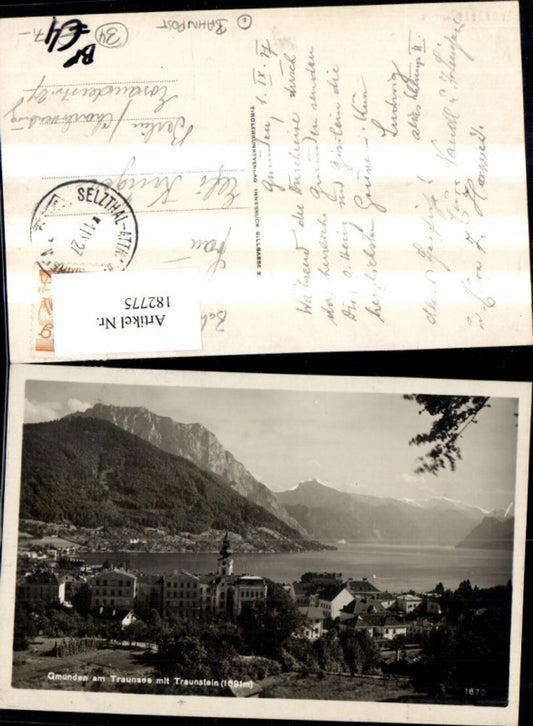 182775,Gmunden m. Traunsee m. Traunstein Bahnpost Zug 265 Selzthal Attnang Puchheim