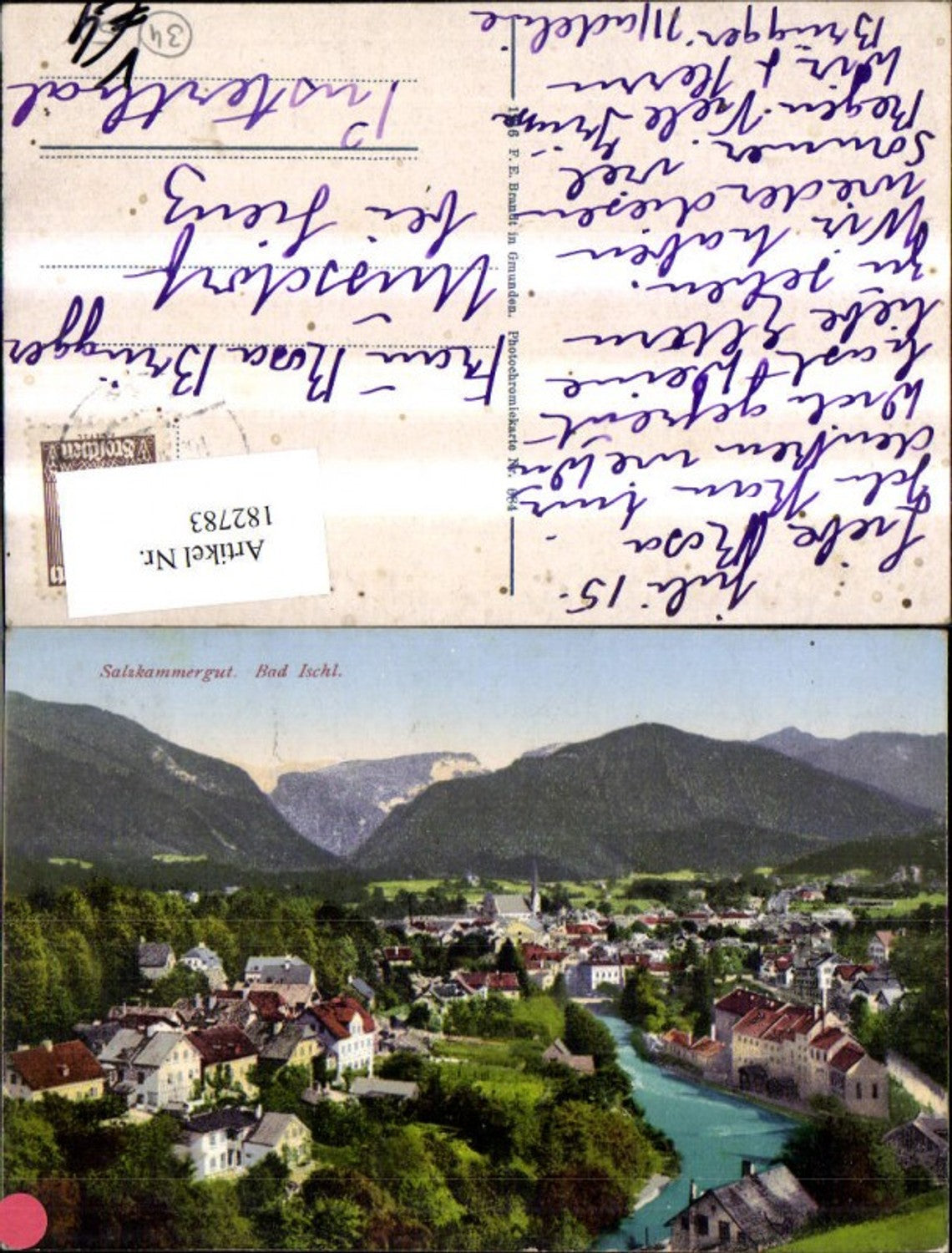 182783,Bad Ischl Teilansicht Salzkammergut pub F. E. Brandt 684