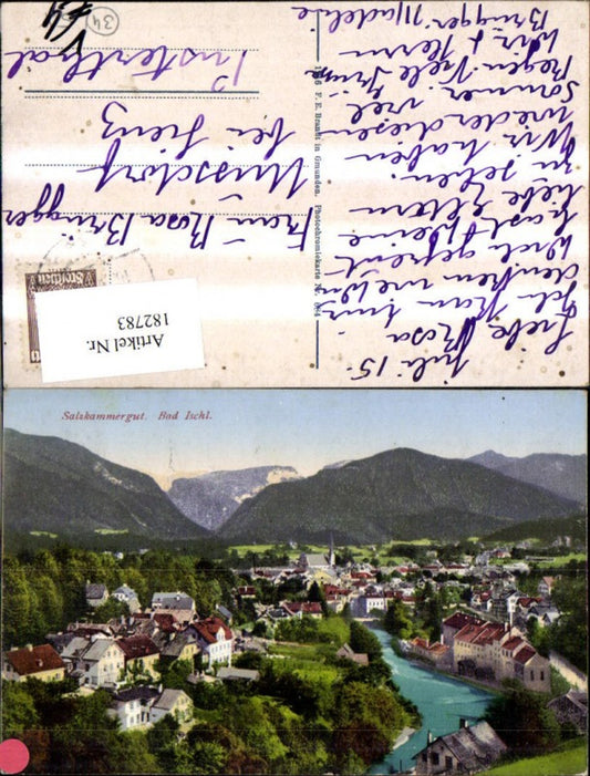 182783,Bad Ischl Teilansicht Salzkammergut pub F. E. Brandt 684
