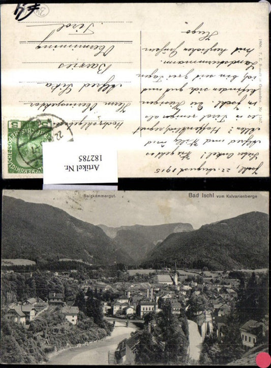 182785,Bad Ischl v. Kalvarienberge Salzkammergut pub F. E. Brandt 1567