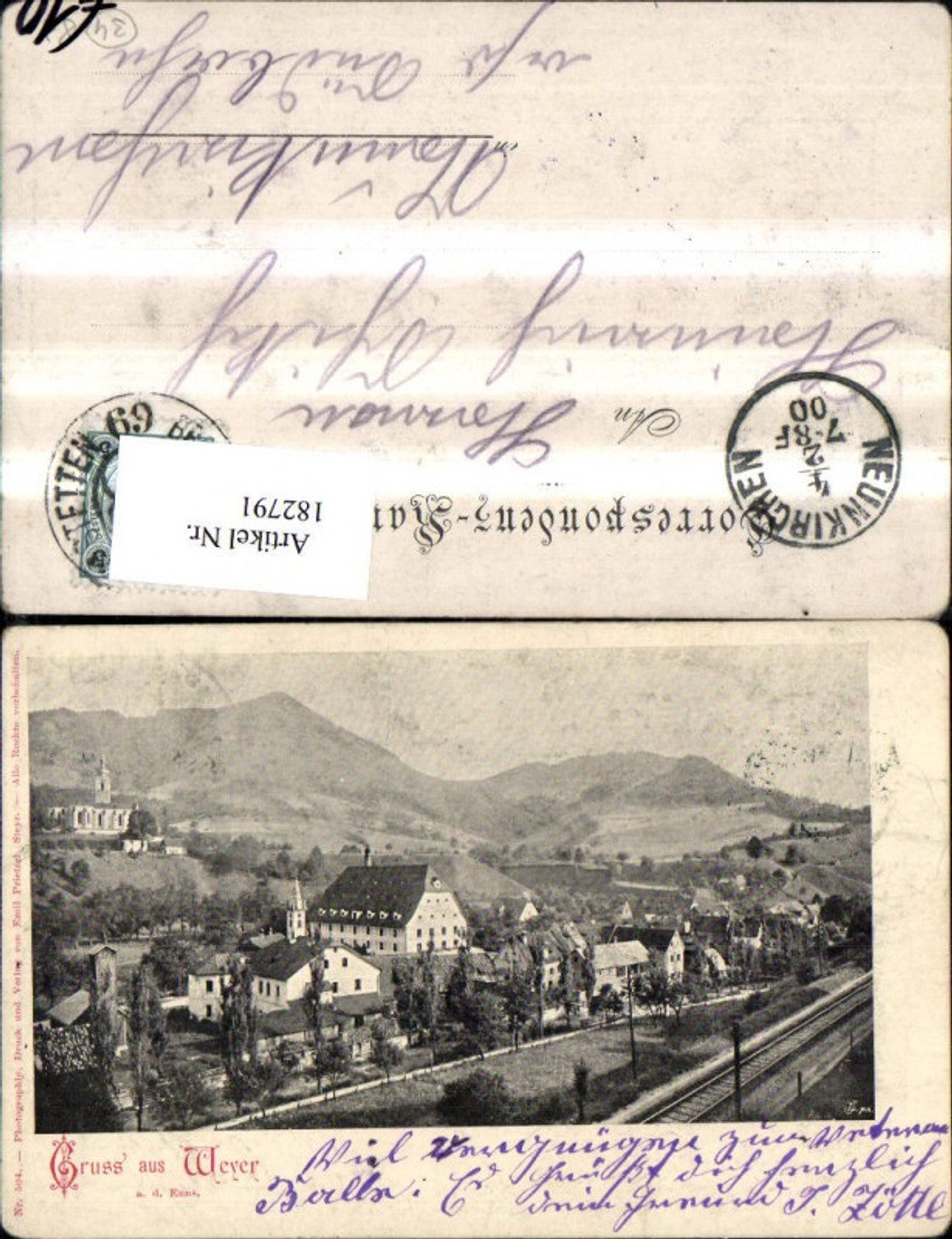 182791,Gruss a. Weyer a. d. Enns b. Rosenau am Hengstpaß Gaflenz
