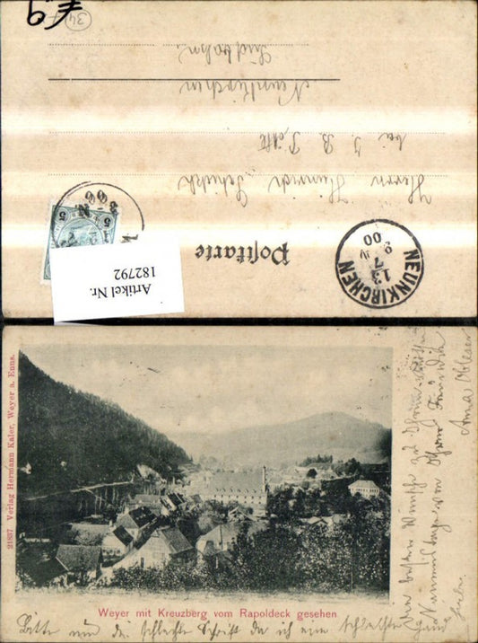 182792,Weyer m. Kreuzberg v. Rapoldeck gesehen Rosenau am Hengstpaß Gaflenz