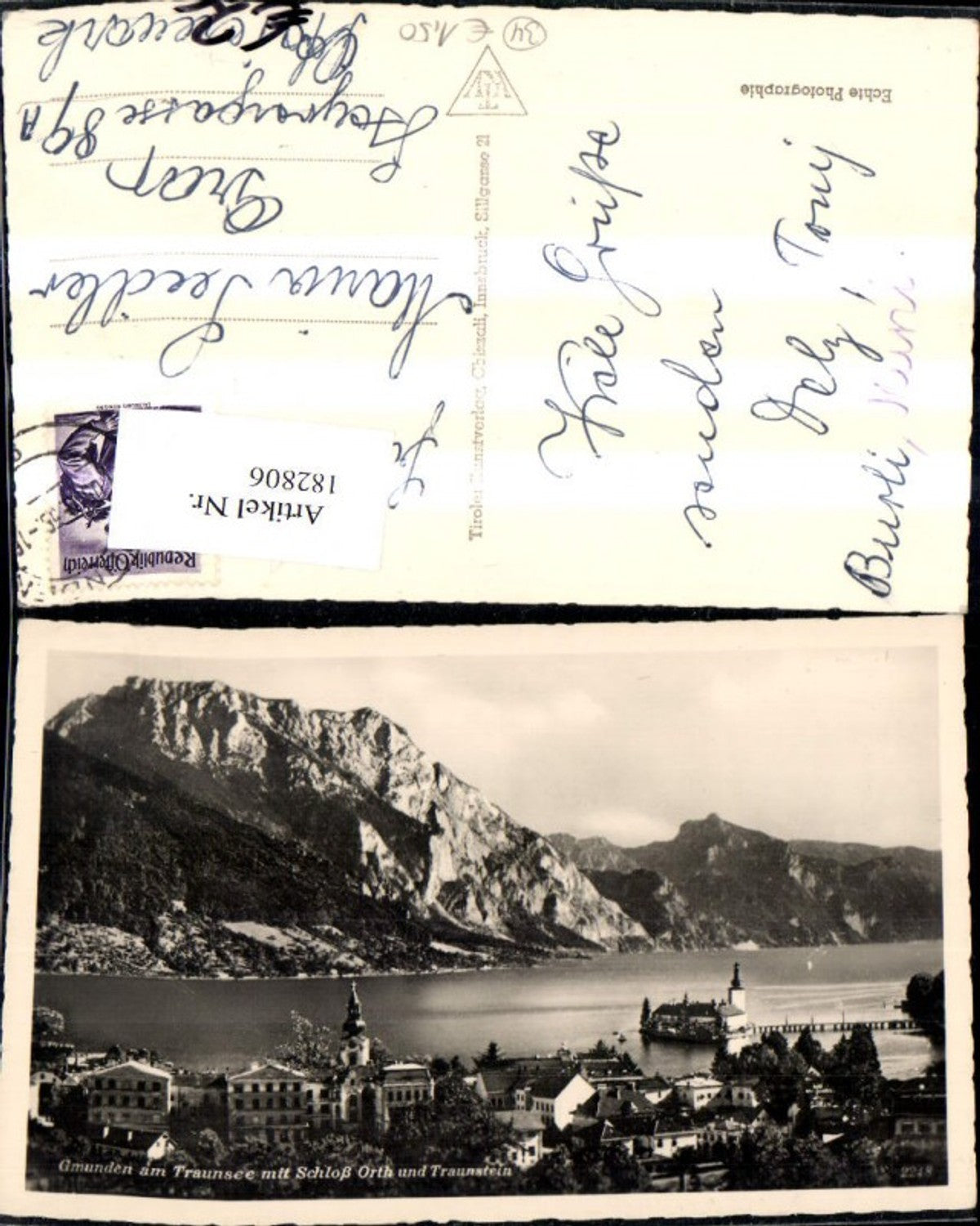 182806,Gmunden a. Traunsee m. Schloss Ort u. Traunstein