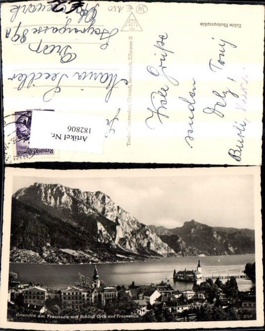 182806,Gmunden a. Traunsee m. Schloss Ort u. Traunstein