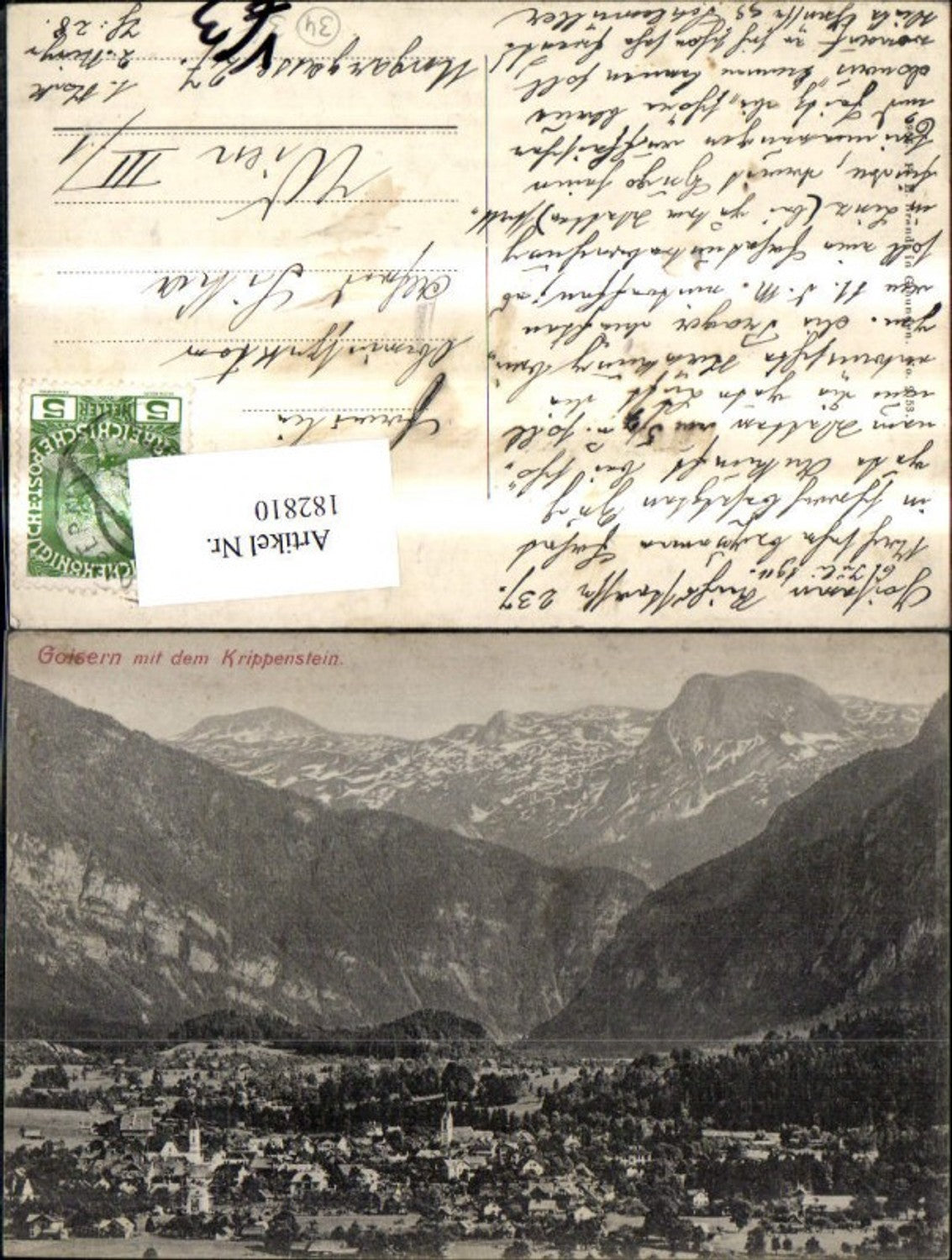182810,Goisern m. d. Krippenstein Totale pub F. E. Brandt 2153