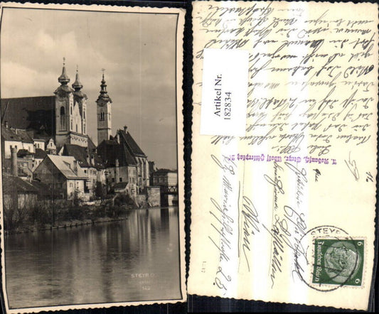 182834,Steyr Michaelerkirche Kirche Foto Ak