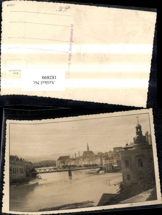 182890,Steyr Foto Ak Ansicht m. Brücke