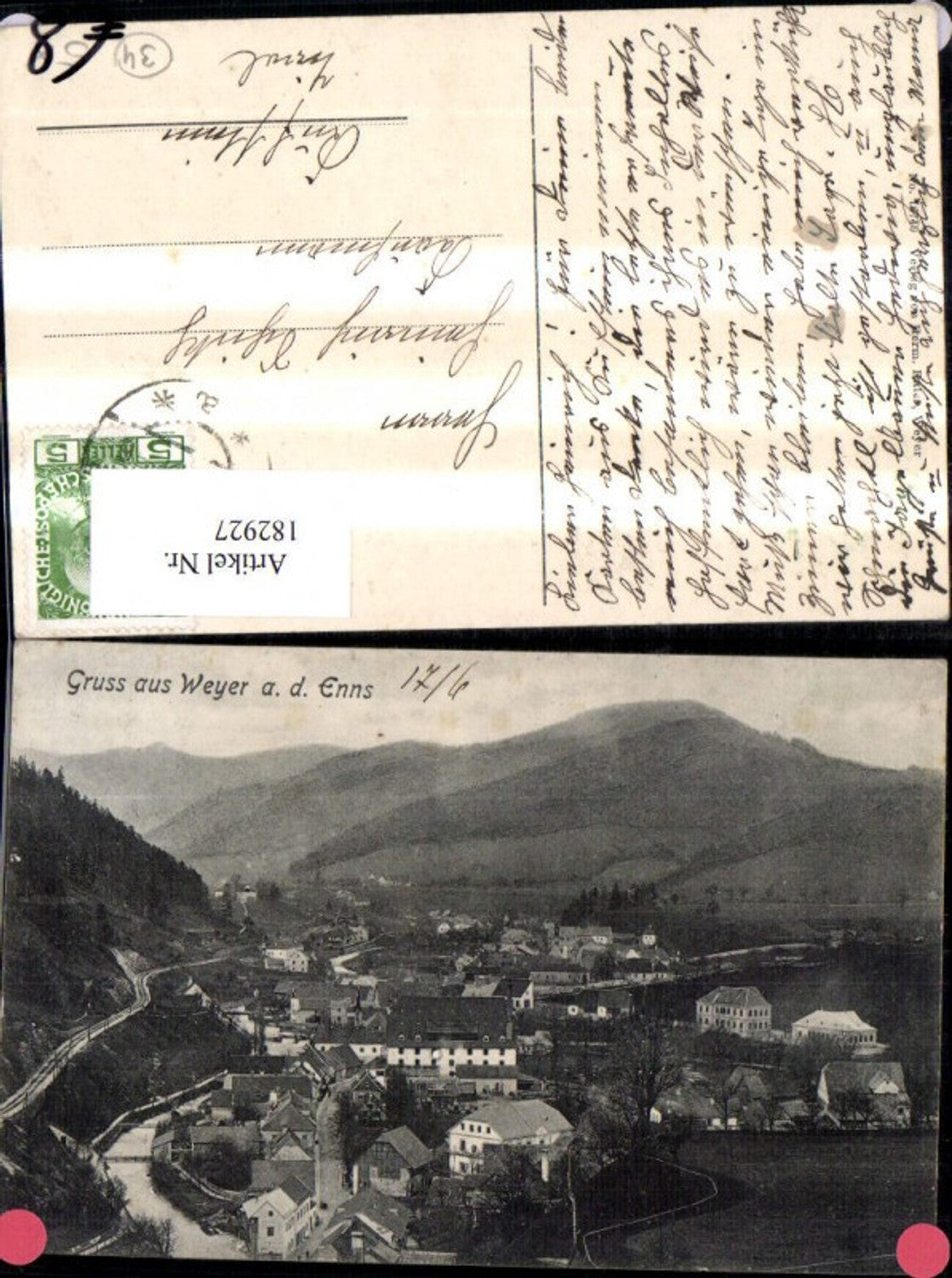 182927,Gruss a. Weyer a. d. Enns Totalansicht