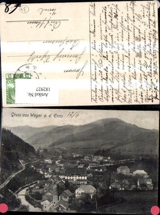 182927,Gruss a. Weyer a. d. Enns Totalansicht