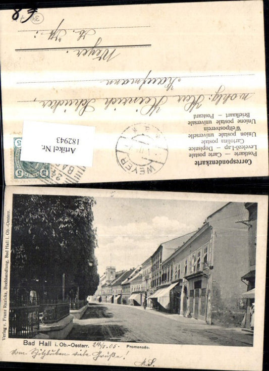 182943,Bad Hall Promenade 1905