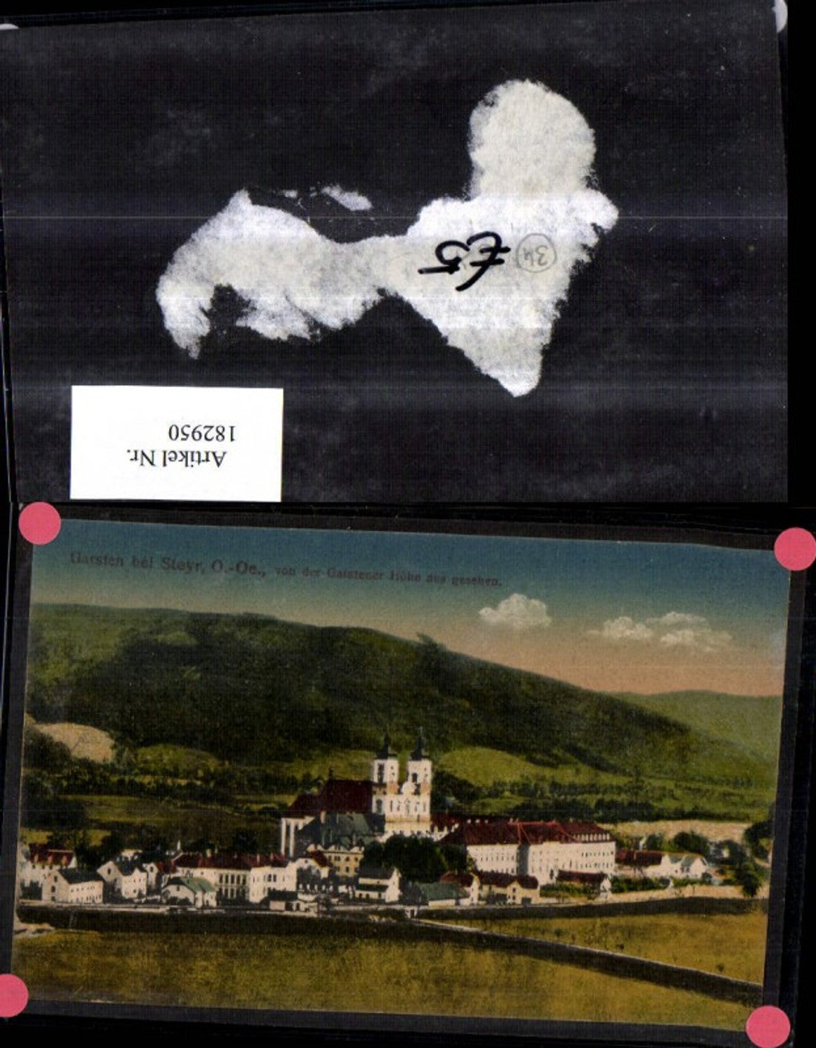 182950,Garsten b. Steyr v. d. Garstener Höhe aus gesehen