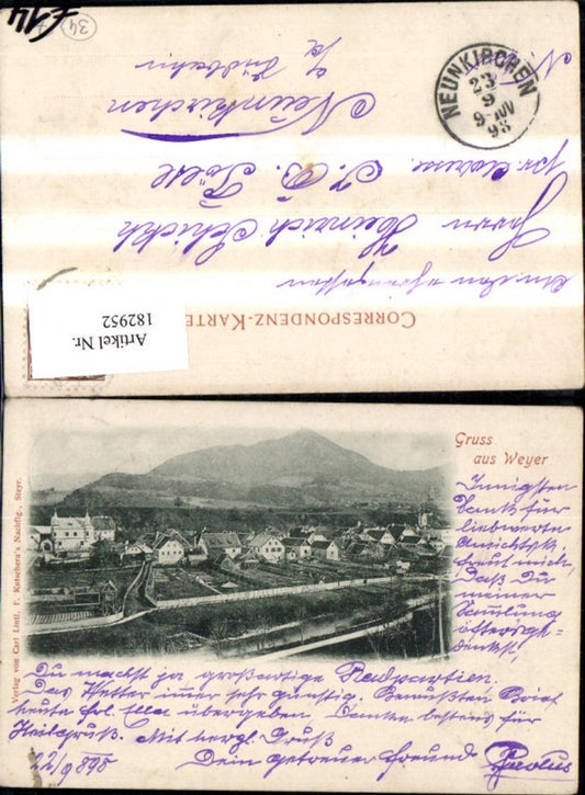 182952,Gruss a. Weyer a. d. Enns 1898