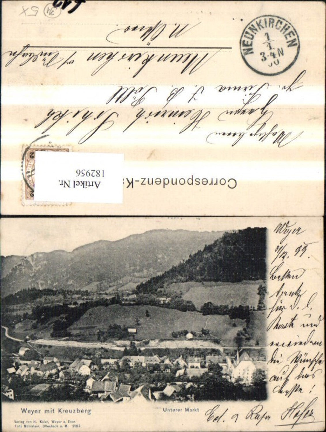 182956,Weyer a. d. Enns m. Kreuzberg Unterer Markt