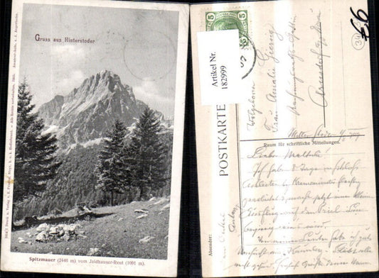 182999,Gruss a. Hinterstoder Spitzmauer v. Jaidhauser Reut