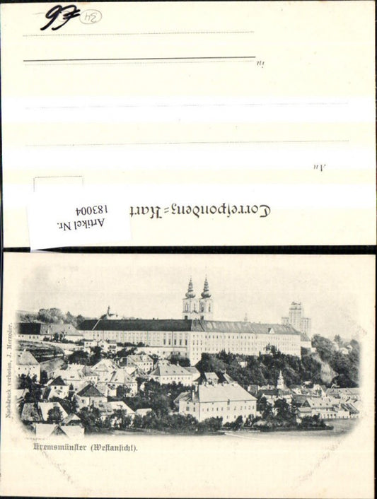183004,Kremsmünster Westansicht