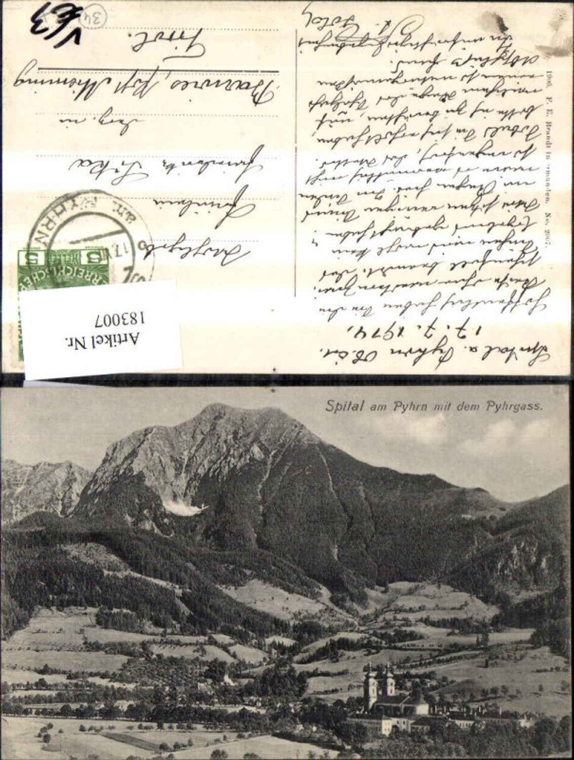 183007,Spital a. Pyhrn m. d. Pyhrnpass Totale pub F. E. Brandt 2007