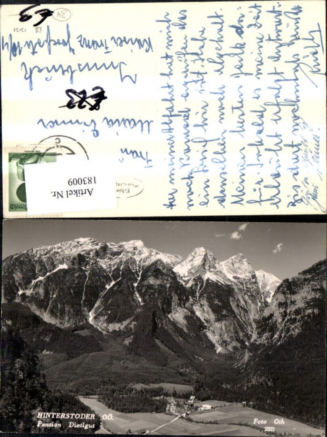 183009,Hinterstoder Pension Dietlgut Foto Ak