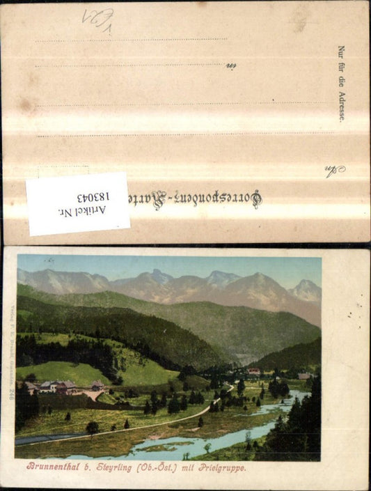 183043,Brunnenthal b. Steyrling m. d. Prielgruppe pub F. E. Brandt 246