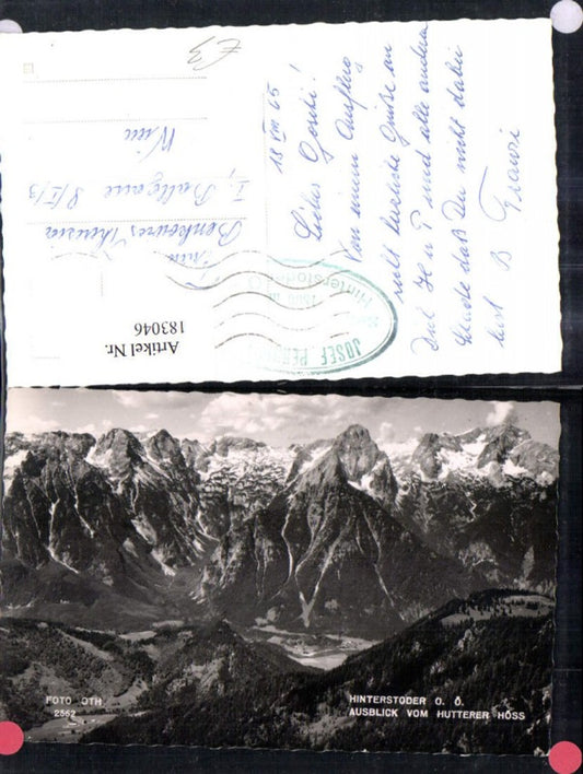 183046,Hinterstoder Ausblick v. Hutterer Höss Foto Ak pub Foto Oth 2562