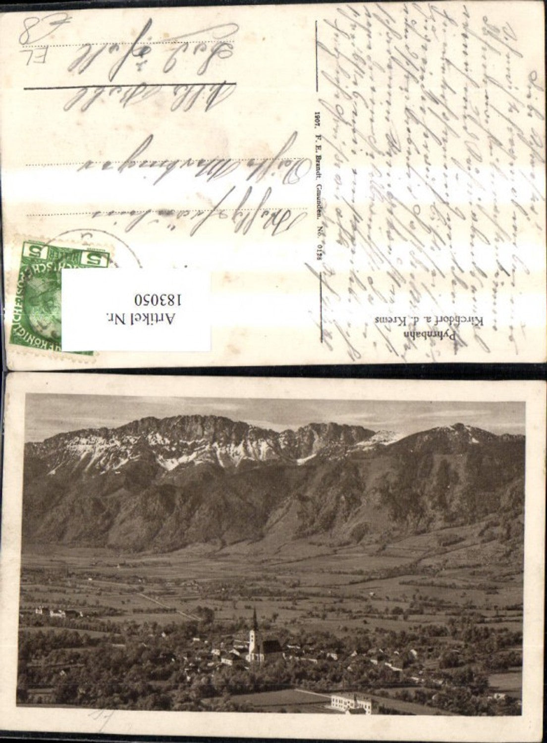 183050,Pyhrnbahn Kirchdorf a. d. Krems Totale Eisenbahnlinie pub F. E. Brandt 0128