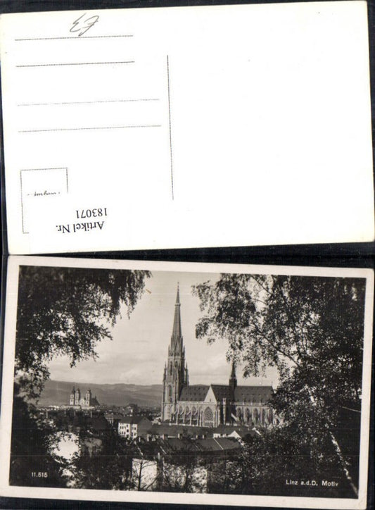 183071,Linz Motiv Ortsansicht Kirche