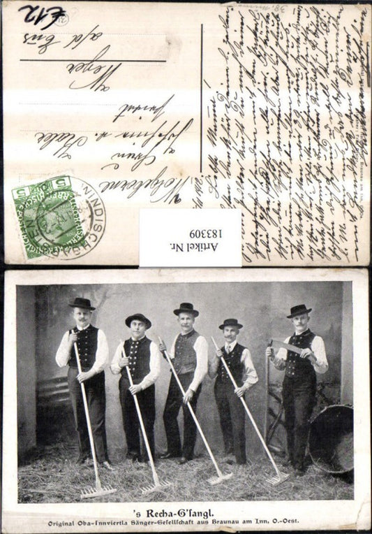 183309,Braunau a. Inn Oba-Innviertla Sängergesellschaft Gruppenfoto Recher Sichel