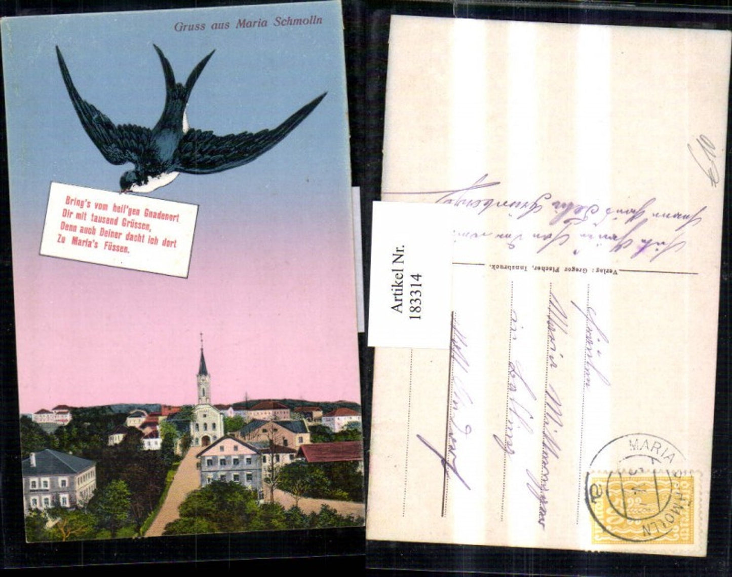 183314, Greetings from Maria Schmolln, partial view of Swallow