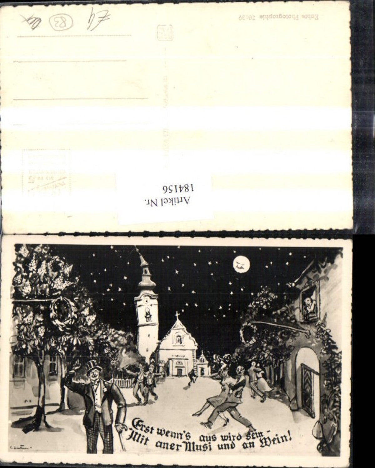 184156,Scherz Humor Betrunkene Leute a. Heimweg Lachender Mond