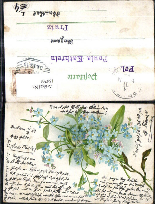 184261, Congratulations Lithograph Flowers Mistletoe