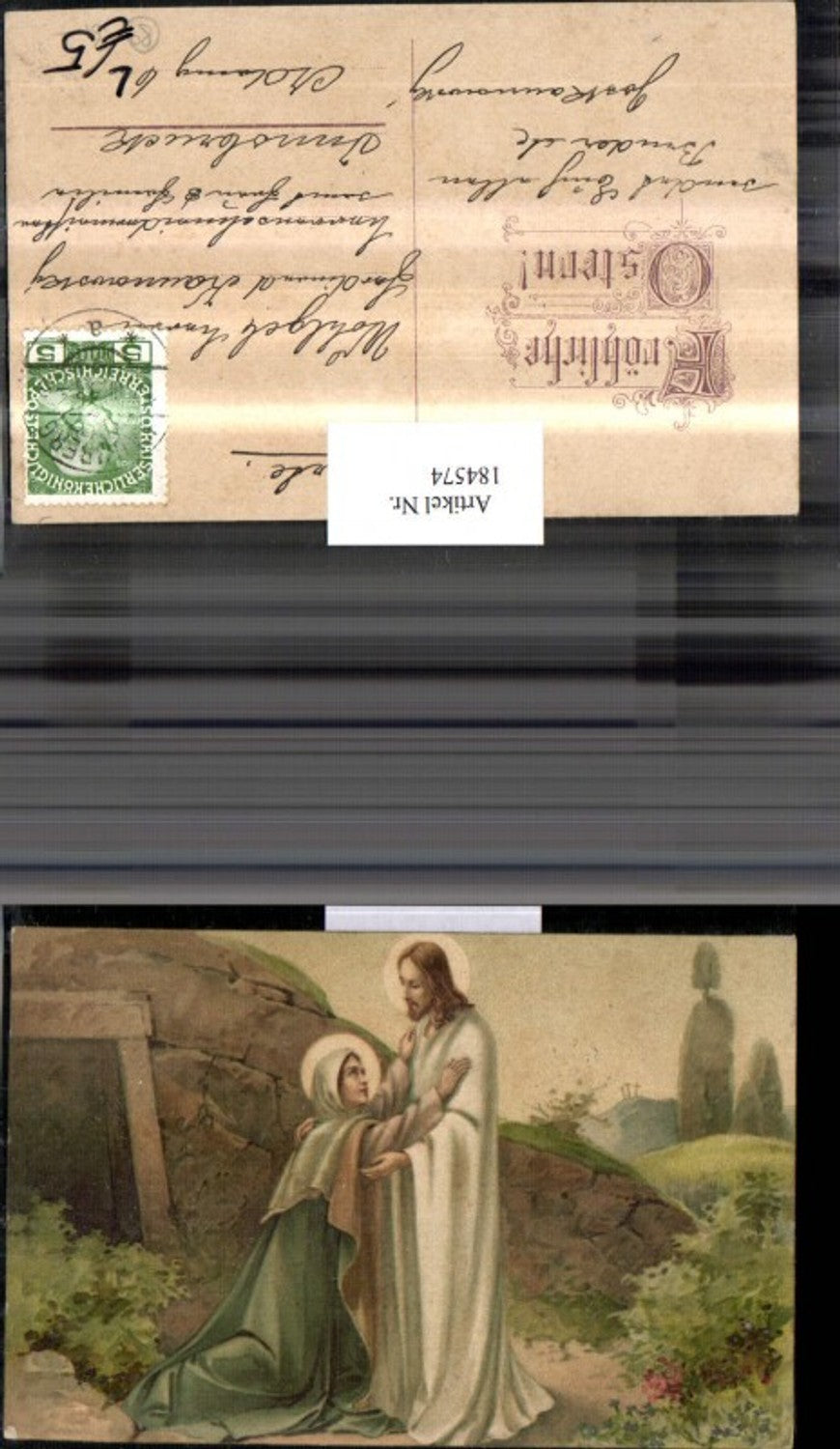 184574,Ostern Litho AK Jesus u. Maria
