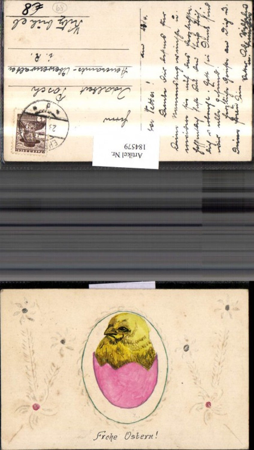 184579,Ostern Küken schlüpft aus Ei Blumen