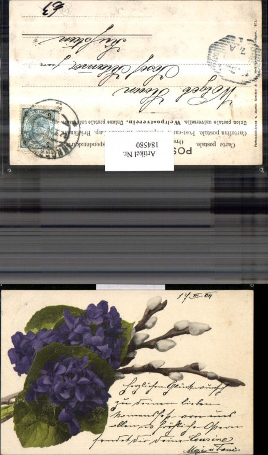 184580,Ostern Veilchen Blätter Palmzweige