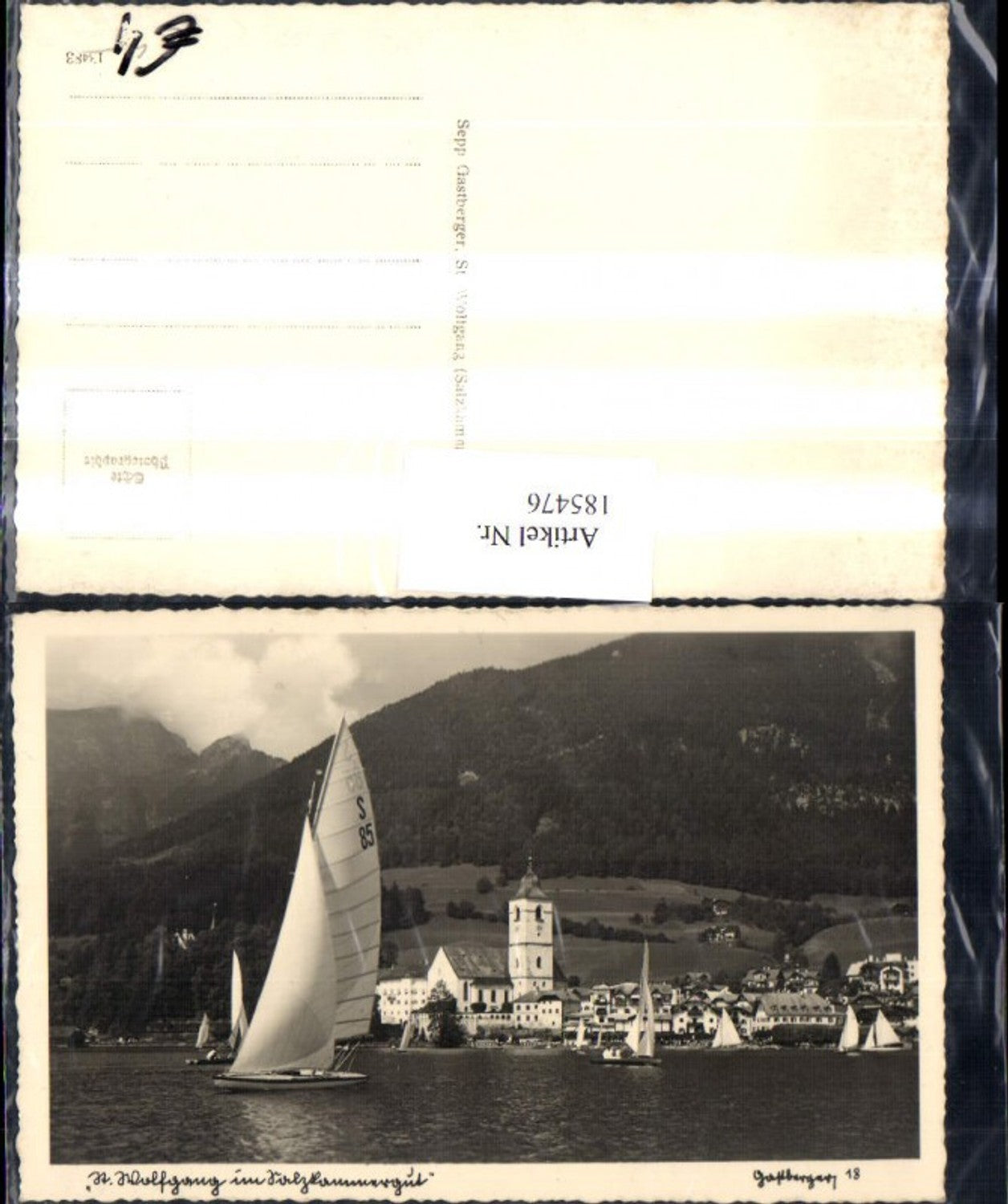 185476,St. Wolfgang i. Salzkammergut Teilansicht Seegelschiffe