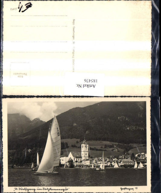 185476,St. Wolfgang i. Salzkammergut Teilansicht Seegelschiffe