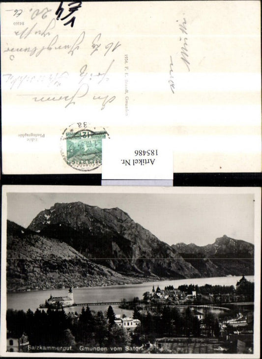 185486,Salzkammergut Gmunden v. Satori Teilansicht Schloss Ort pub Brandt 84160