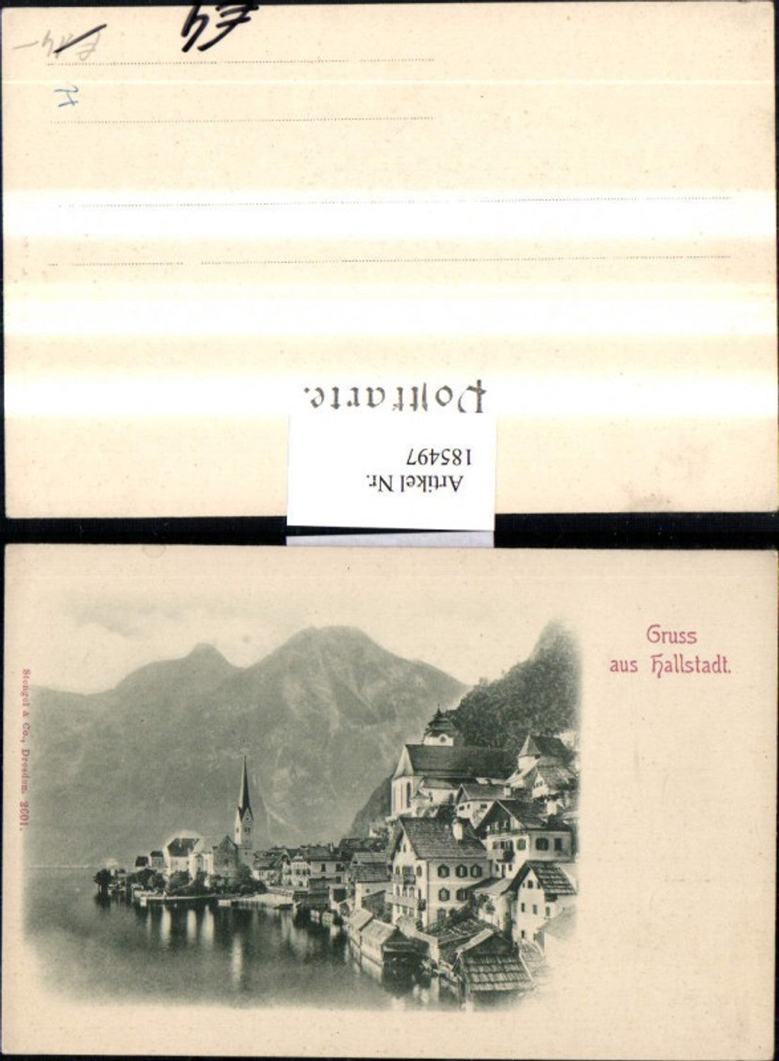 185497,Gruß aus Hallstatt Teilansicht