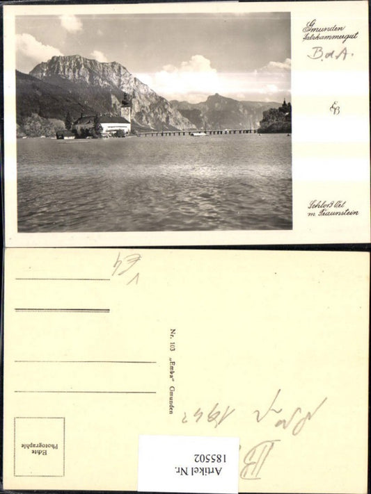 185502,Gmunden Salzkammergut Schloss Ort m. Traunstein pub Emba 103