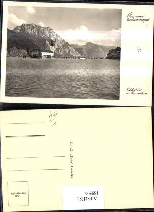 185505,Salzkammergut Gmunden Schloss Ort m. Traunstein pub Emba 103