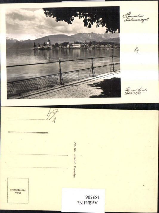 185506,Salzkammergut Gmunden See u. Schloss Ort pub Emba 016