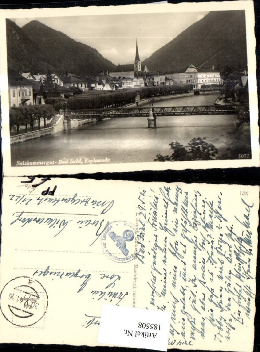 185508,Salzkammergut Bad Ischl Teilansicht Esplanade Partie Feldpost