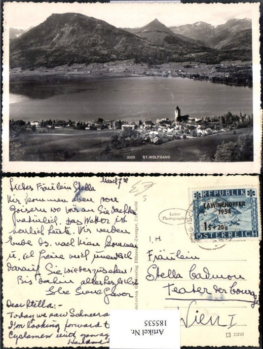 185535,St. Wolfgang Totale Stempel Lawinenopfer 1954